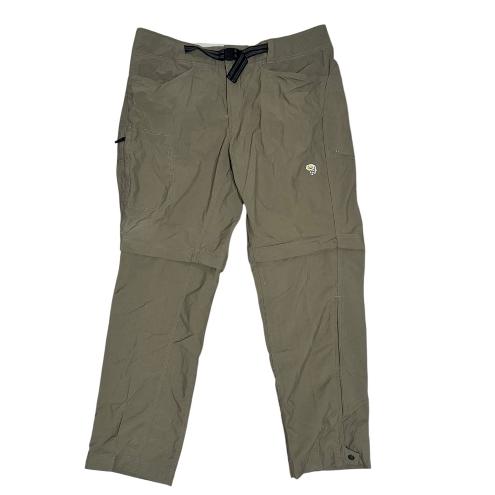 Mountain Hardwear Basin Trek Convertible Cargo Pant Tan Performance Wear Size XL